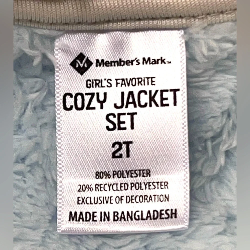 MEMBERS Mark 3 pc Cozy Plush Hooded Jacket, Long Sleeve Shirt & Leggings Pants